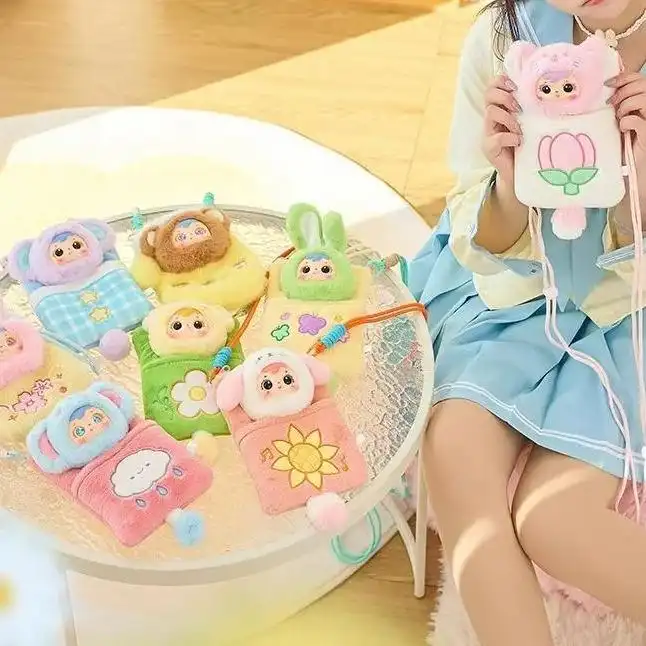 A295 Samuel春のおでかけシリーズ スマホポーチ ぬいぐるみチャーム