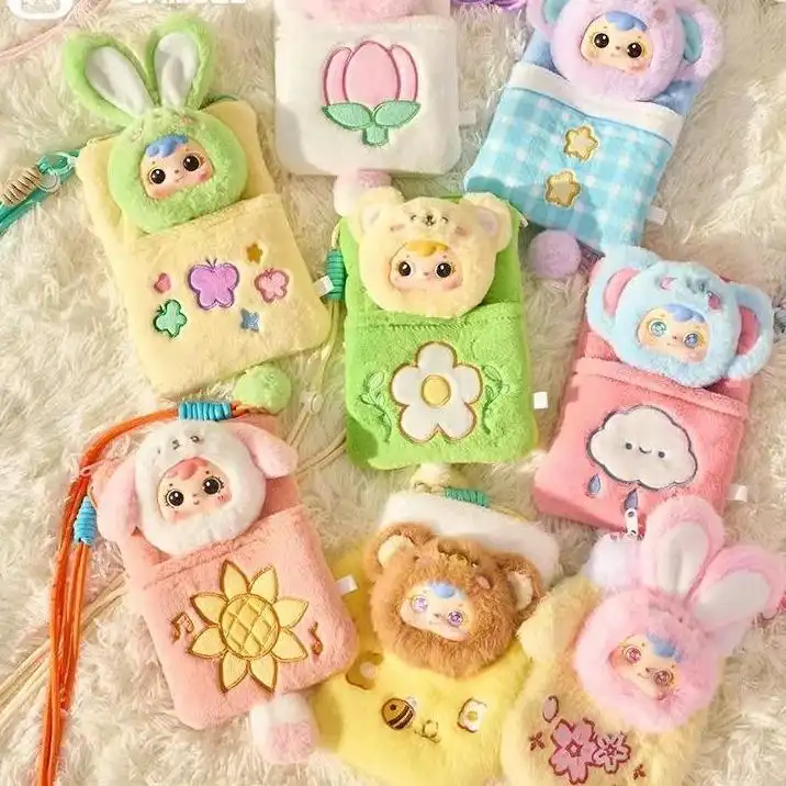 A295 Samuel春のおでかけシリーズ スマホポーチ ぬいぐるみチャーム