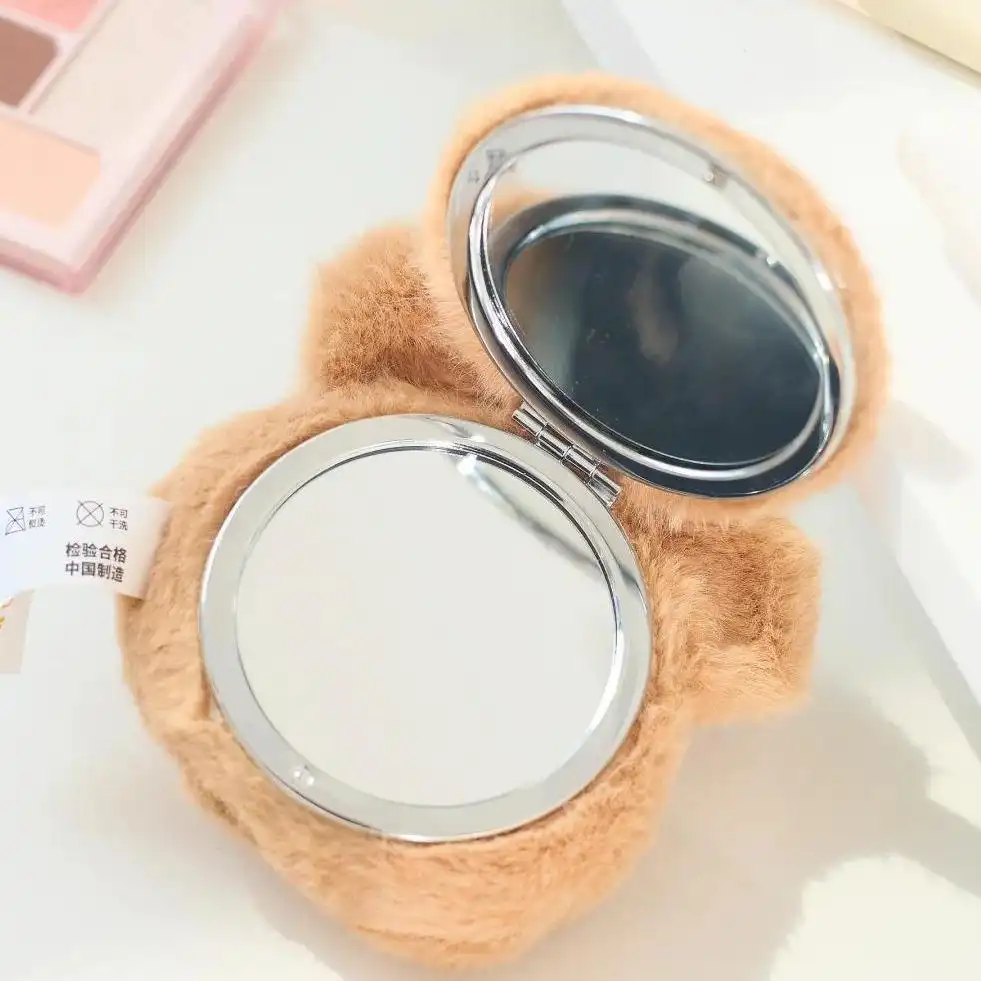 A316 Samuel サンシャオマオ アニマルパーティー コンパクトミラー キーホルダー ブラインドボックス（ぬいぐるみ入り） おもしろい子犬／星の子ゾウ／ふわふわ子熊など