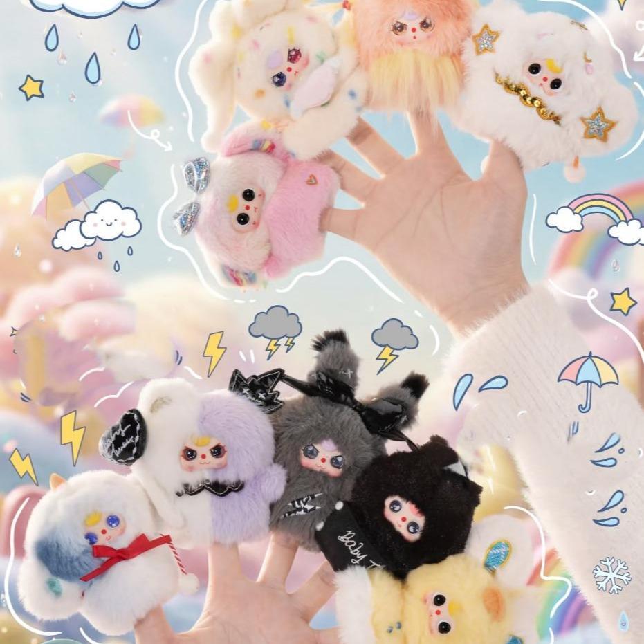 C020 babythree天気モチーフ フィンガーパペット ふわふわぬいぐるみ