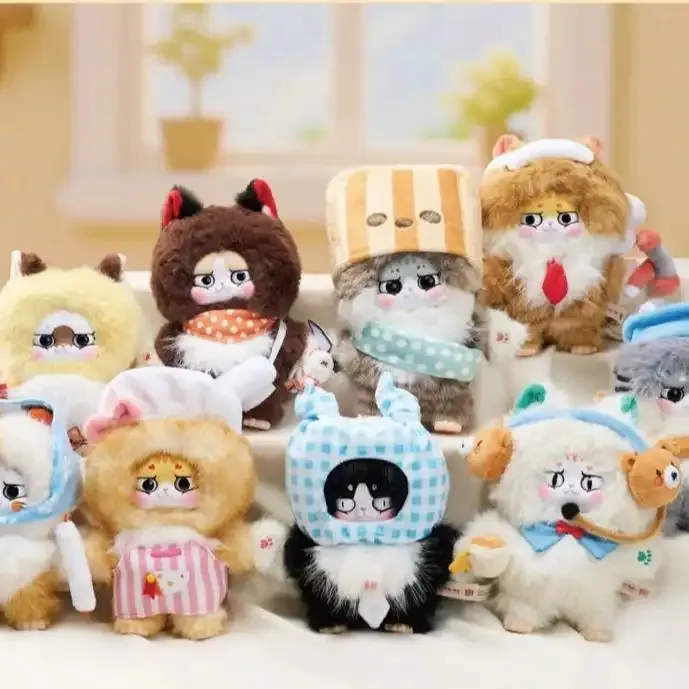 A318 猫猫大王 オフィスアルバイト ぬいぐるみ - かわいい猫のワークウェア風ぬいぐるみ