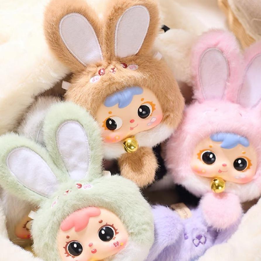 Samuel Mini 행운의 토끼 인형 소프트&귀여운 장식품, 행운을 지켜주는 작은 토끼