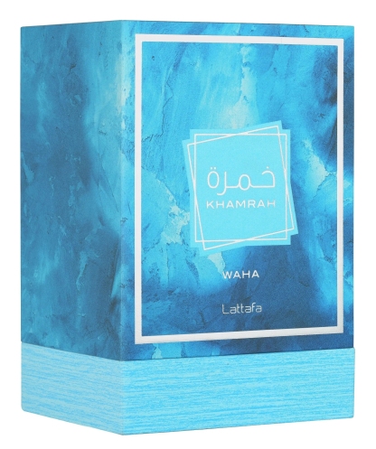 Lattafa Khamrah Waha Unisex Parfum 100 ml – Frisch-Aromatischer & Holziger Duft mit Bergamotte, Yuzu, Ingwer, Meersalz, Vanille & Moschus