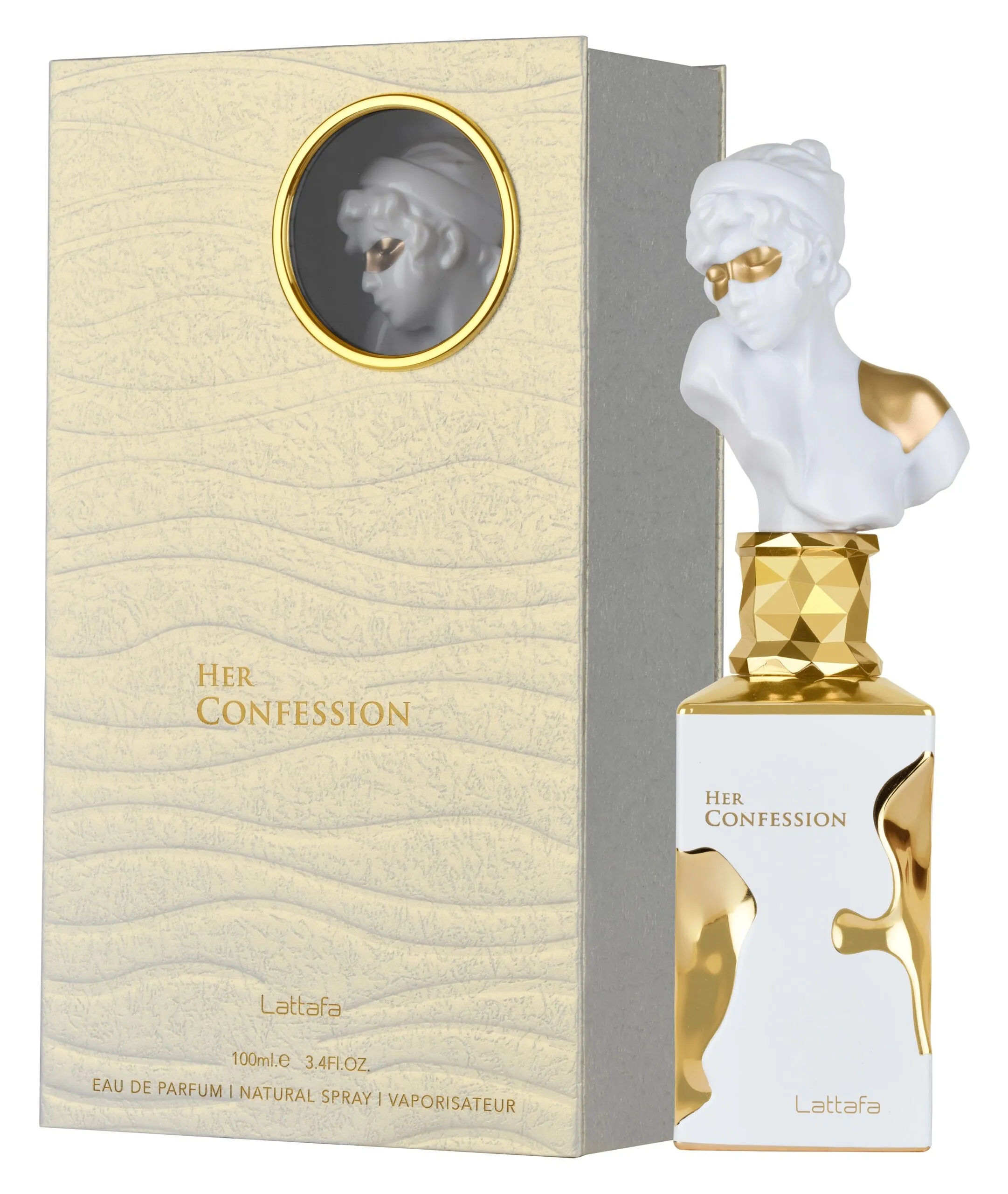 Lattafa Her Confession Eau de Parfum für Damen 100 ml – Warmer, eleganter Duft mit Vanille, Zimt, Jasmin, Tuberose, Weihrauch, Tonkabohne & Moschus