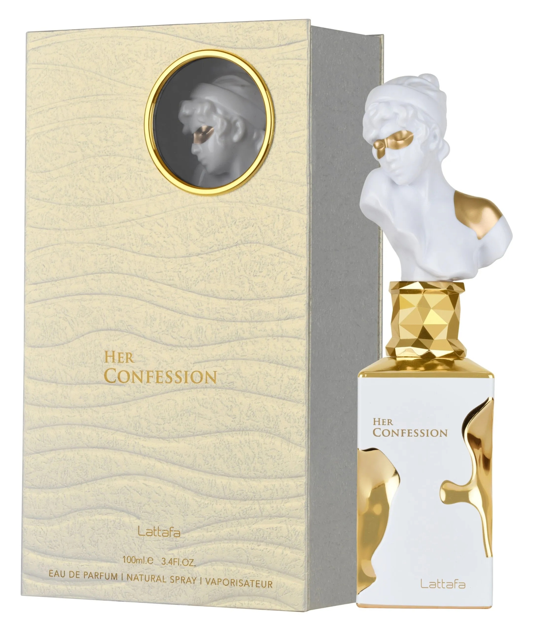 Lattafa Her Confession Eau de Parfum für Damen 100 ml – Warmer, eleganter Duft mit Vanille, Zimt, Jasmin, Tuberose, Weihrauch, Tonkabohne & Moschus