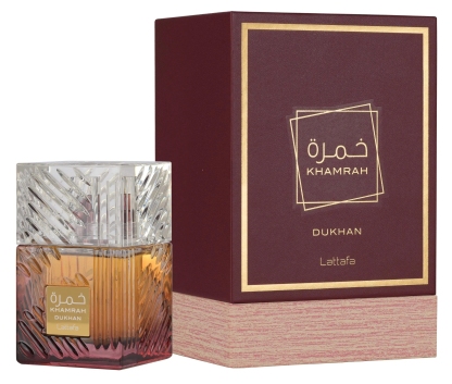 Lattafa Khamrah Dukhan 100 ml – Unisex Parfum | Rauchig-Würziger Duft mit Amber, Tonkabohne, Weihrauch & Praline