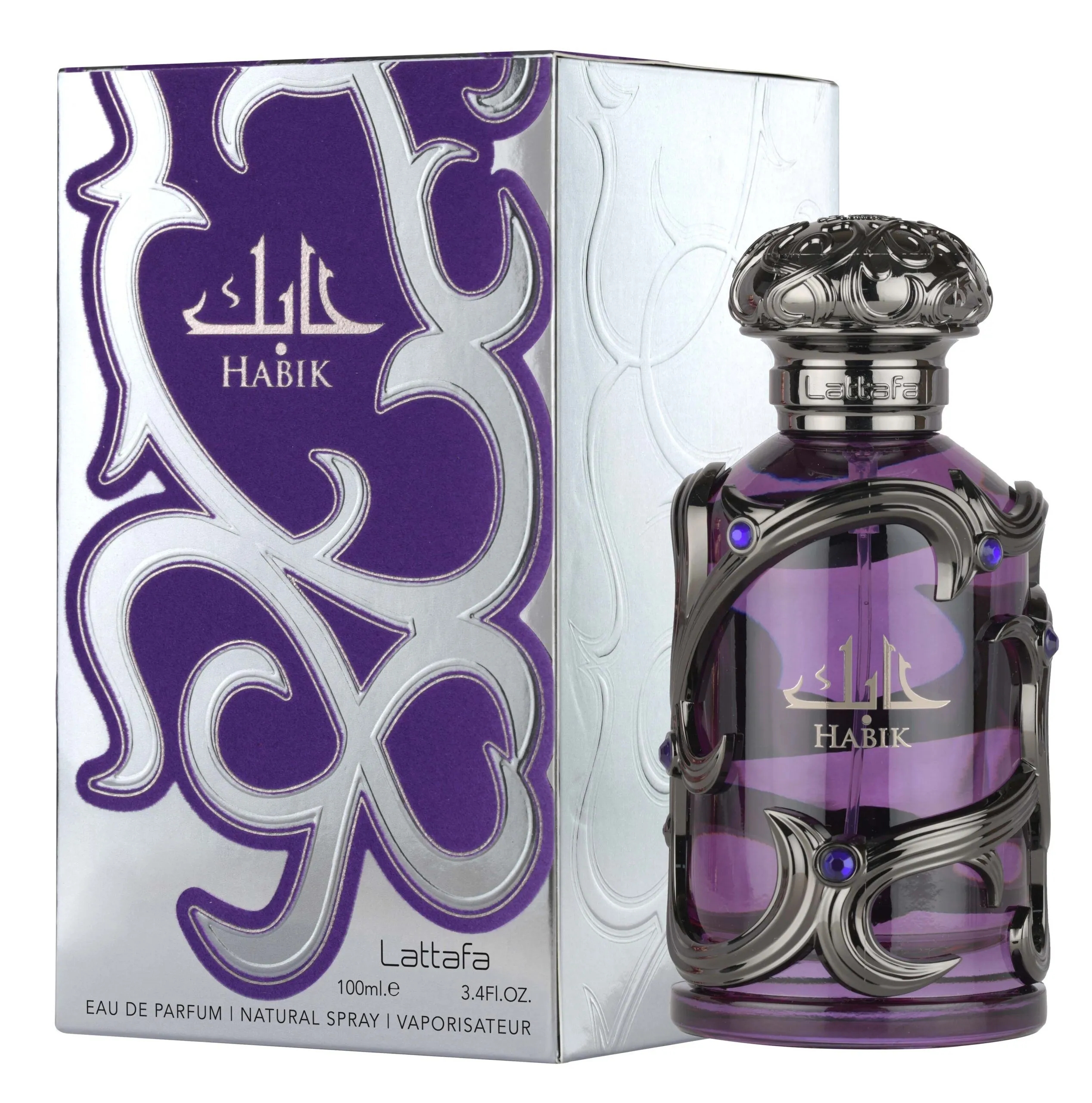 Lattafa Habik for Men Eau de Parfum 100 ml – Würzig-Aromatischer & Holziger Herrenduft mit Bergamotte, Lavendel & Sandelholz
