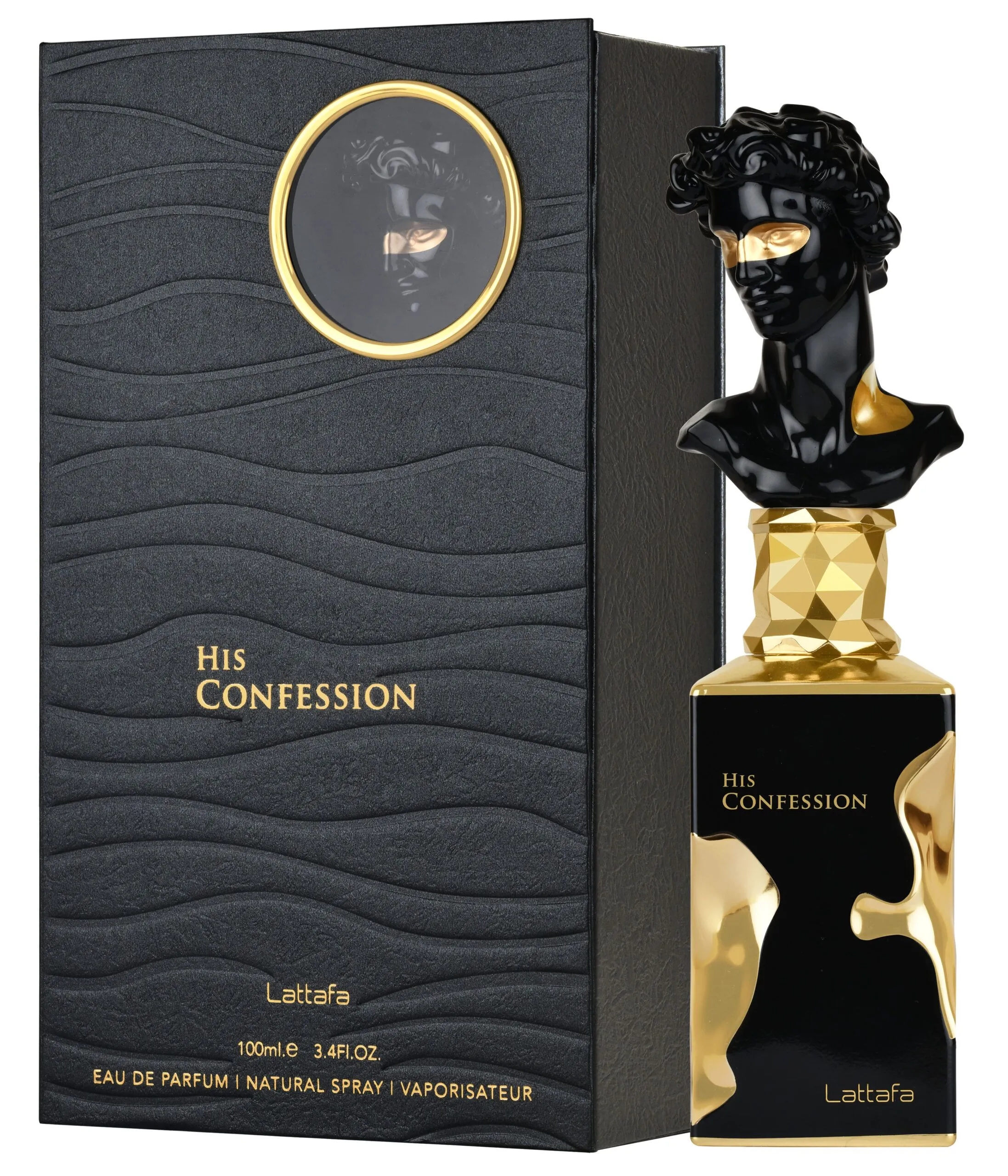 Lattafa His Confession Eau de Parfum für Herren 100 ml – Warm-würziger Herrenduft mit Mandarine, Zimt, Lavendel, Vanille, Tonkabohne & Amber
