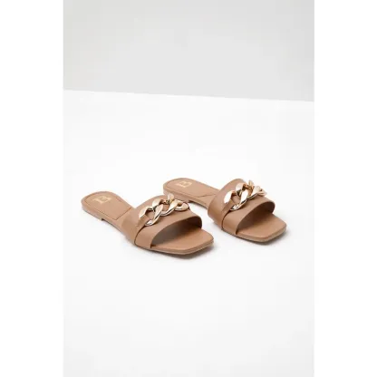 Berrybenka - Sepatu Sendal Teplek Wanita Sofia Irrie Chain Flat Sandal