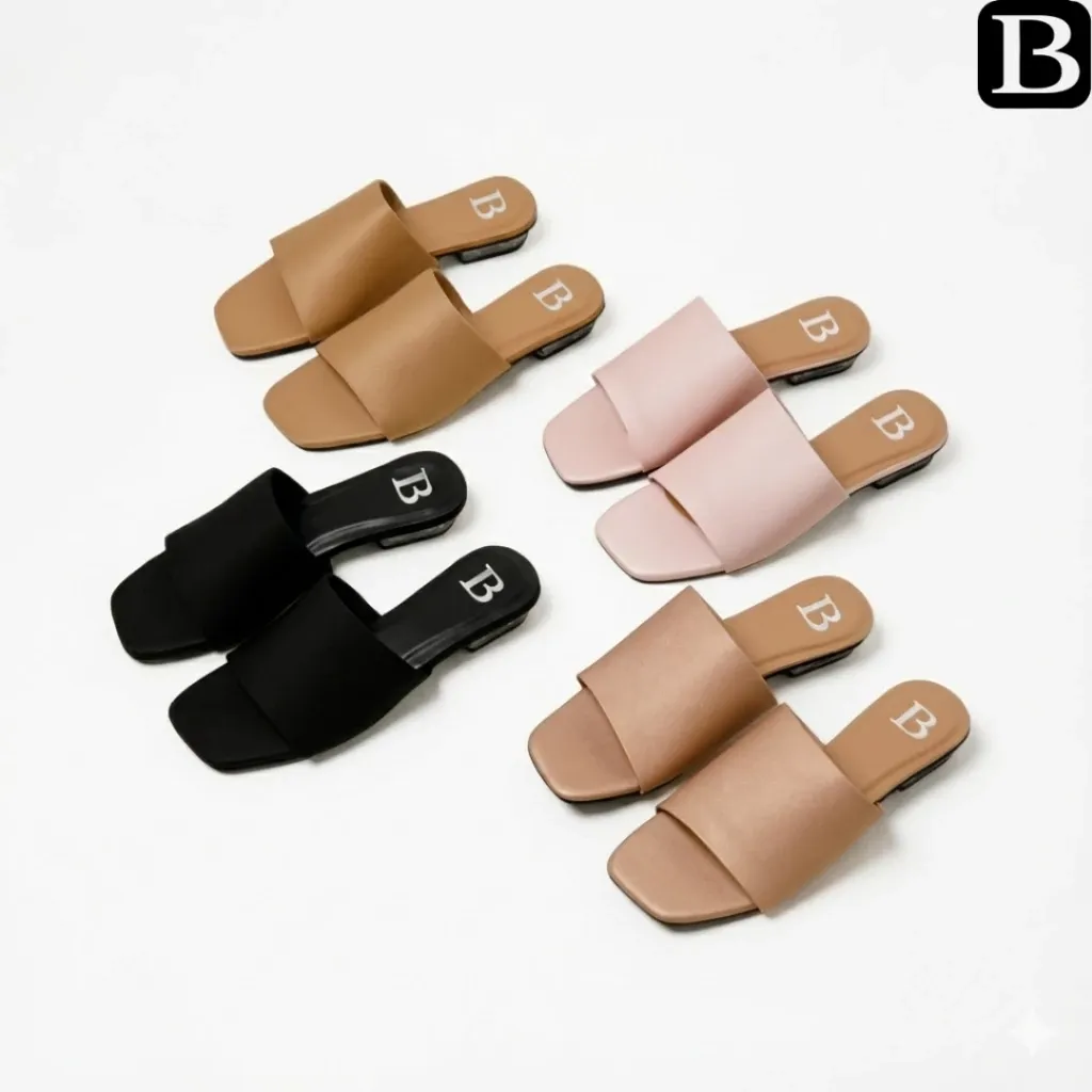 Berrybenka - Sepatu Sendal Teplek Wanita Sofia Ibiza Sandal Wide Strap