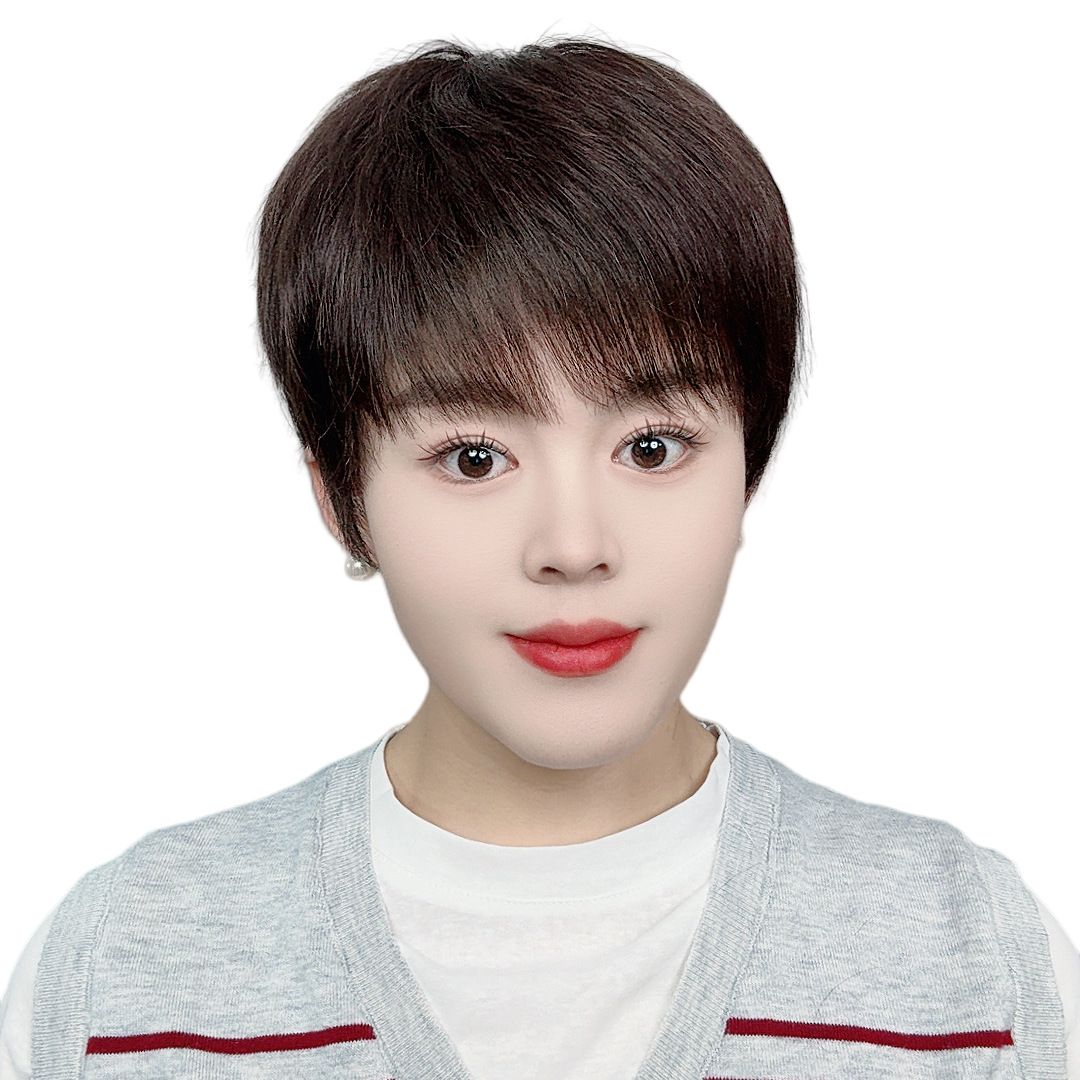 【高端全手织】透气短发时尚高档假发