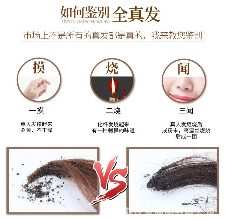 真人假发女中长卷发全头套女士中老年妈妈真发假发头套