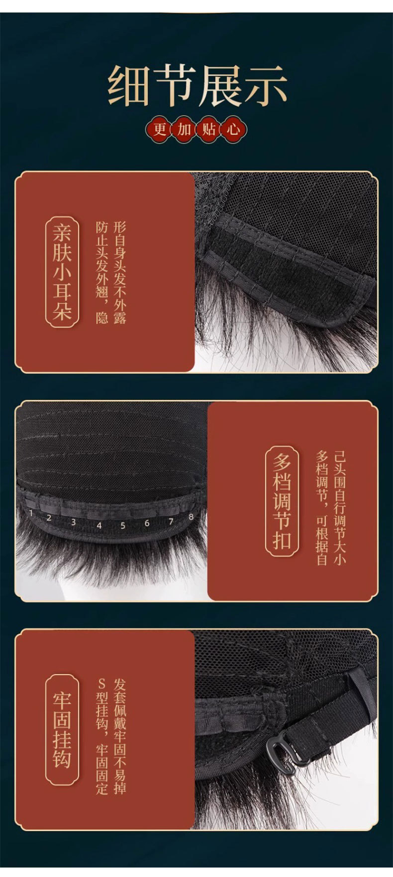 【送给爸爸的礼物】 假发男中老年假发全头套式短发男士帅气真人发自然透气假发套