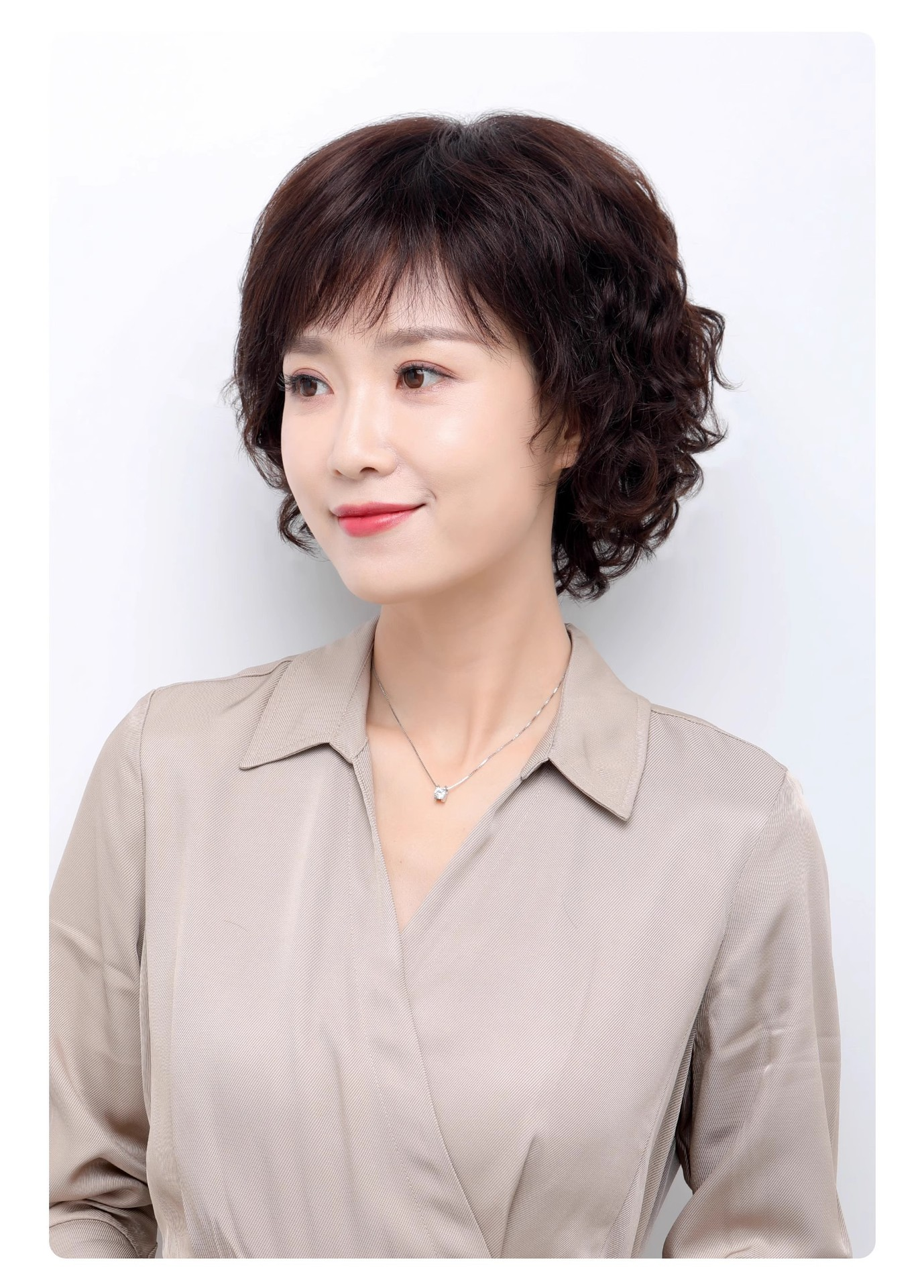 【40岁以上请进】假发女烫卷发全真人发民国风中短发假发头套新中式