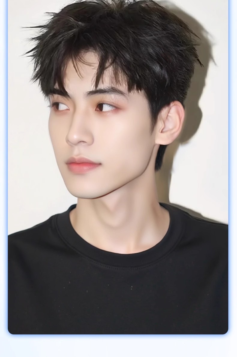 假发男短发潮流男士碎盖钢夹烫全真人发丝隐形头顶补发自然假发套