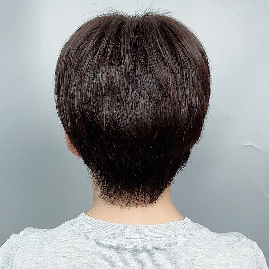 【高端全手织】透气短发时尚高档假发