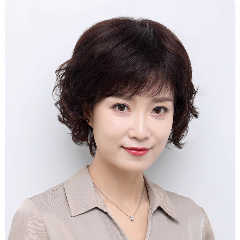 【40岁以上请进】假发女烫卷发全真人发民国风中短发假发头套新中式
