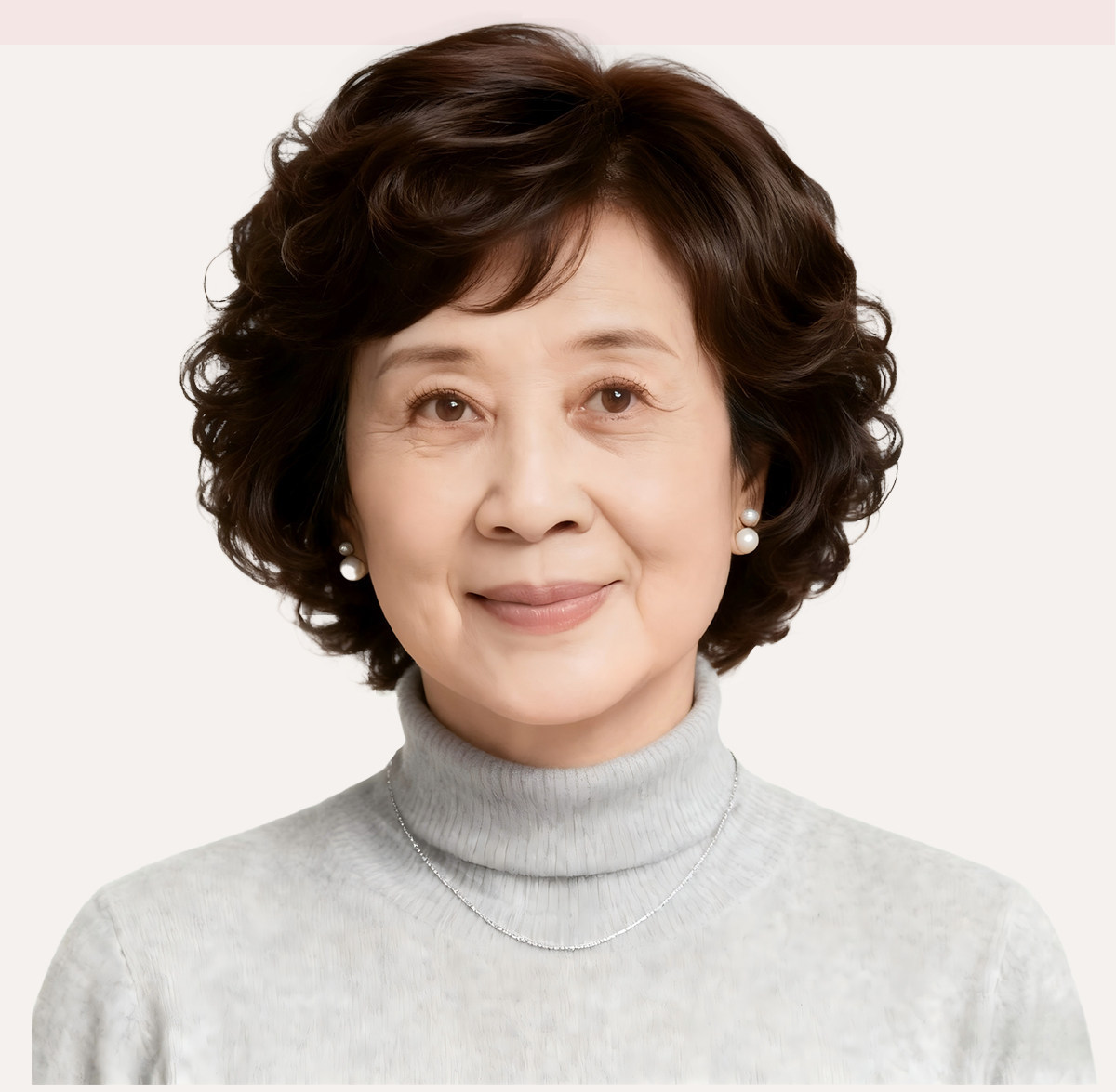 假发女短发真发全真人发妈妈款全头套中老年短卷发自然轻薄假发套