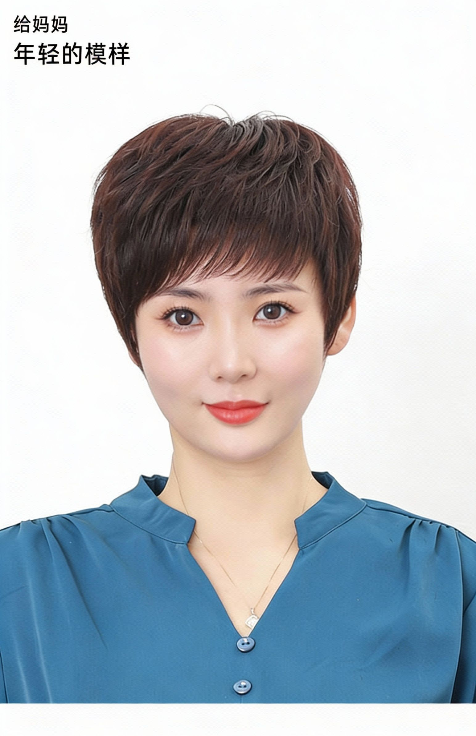 【妈妈优选】假发女短发真发全真人发全头套女士中老年头发