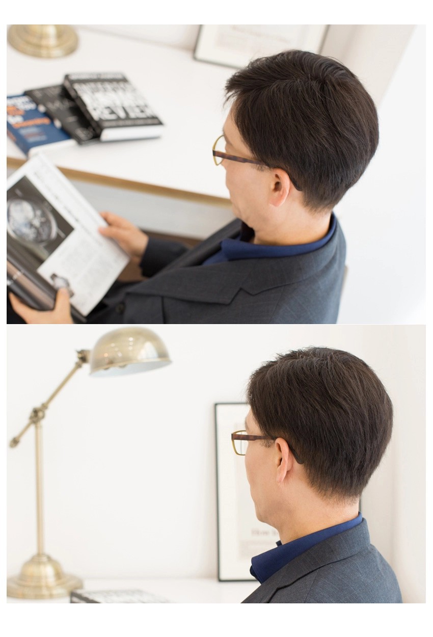 假发男中老年短发遮白发光头真发男士真人发丝假发套显年轻