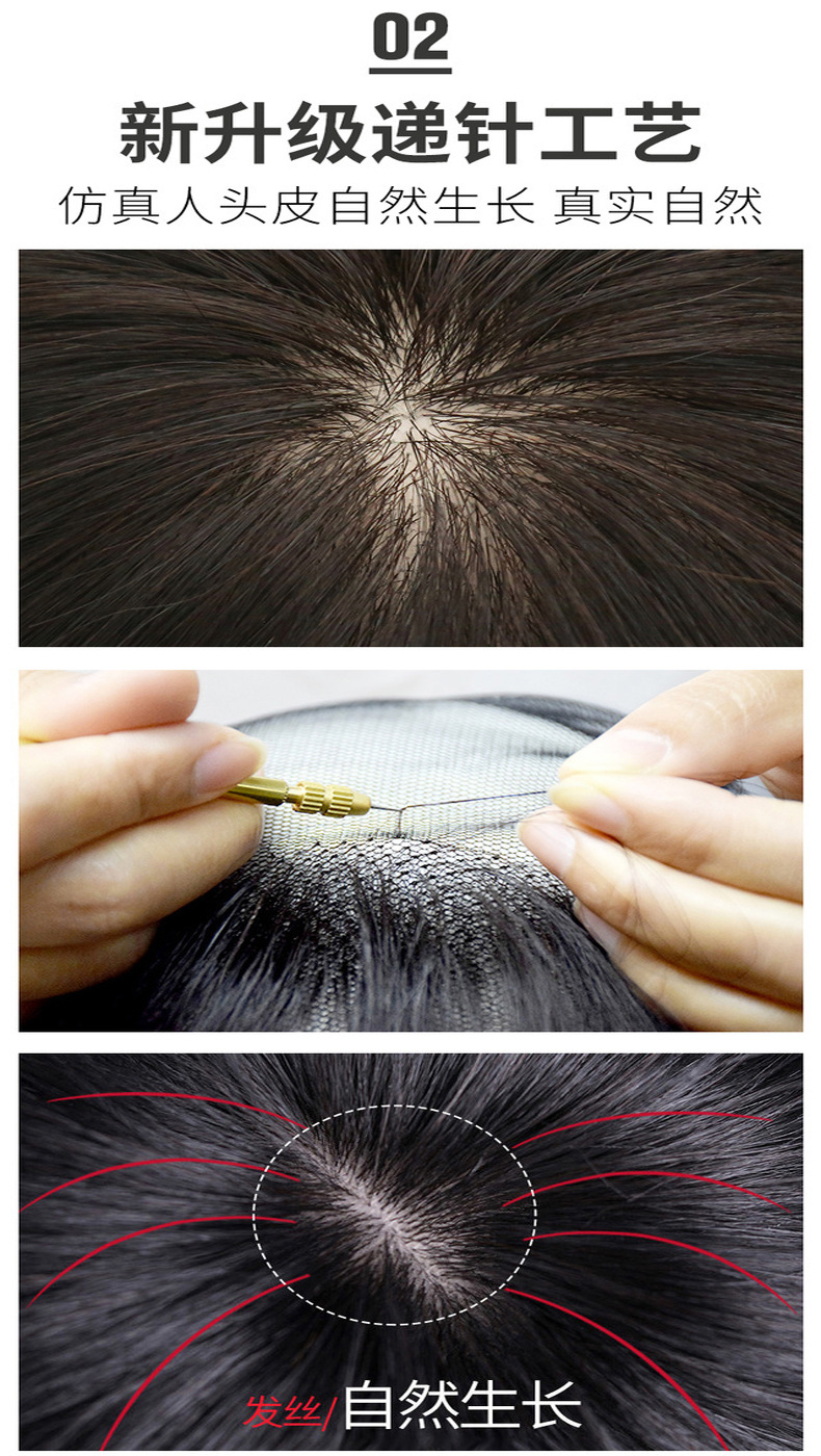 真人假发女中长卷发全头套女士中老年妈妈真发假发头套