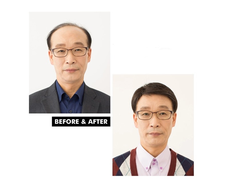 假发男中老年短发遮白发光头真发男士真人发丝假发套显年轻