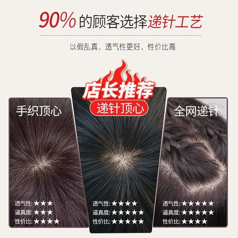 假发真发真人发女全头套全手织短卷发中老年妈妈发套自然真头发