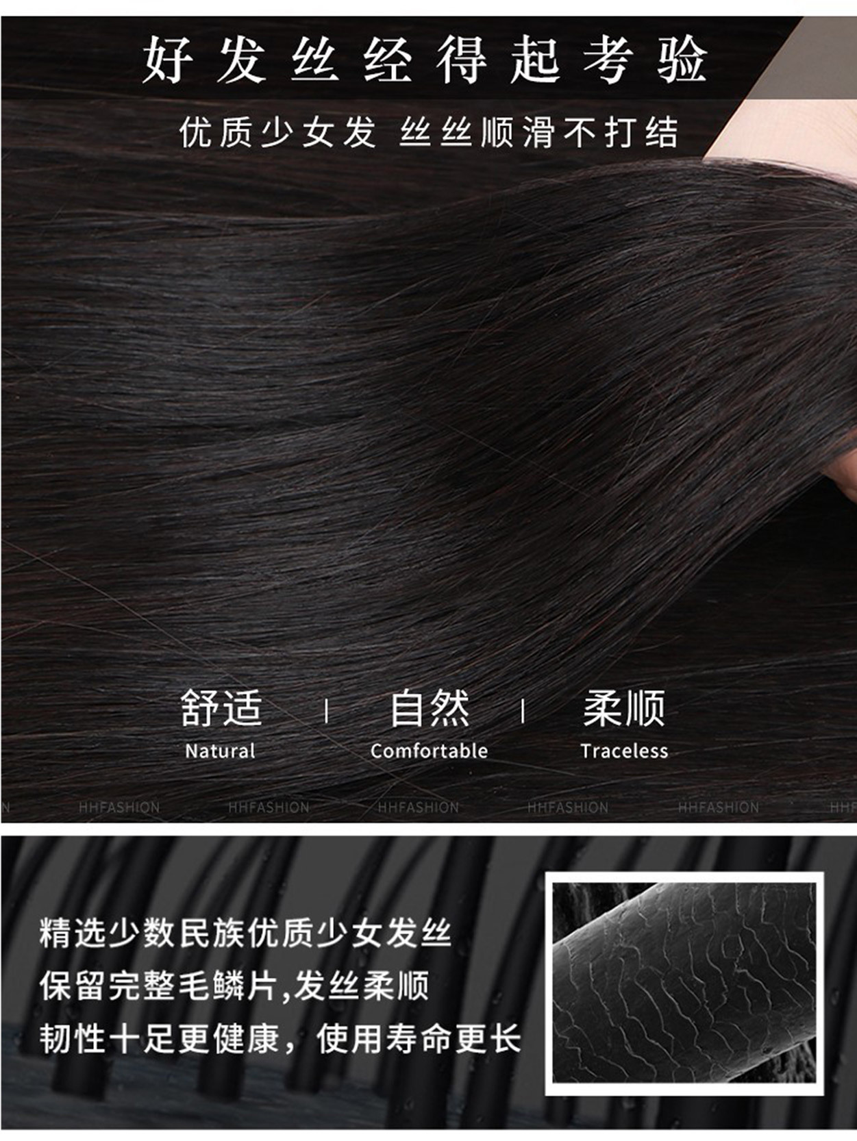 假发套短发女全头套真发全真人发丝自然减龄波波头女士全真发假发