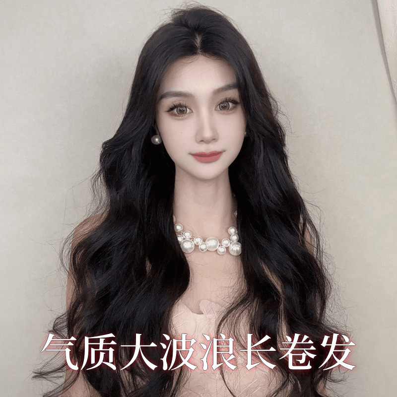 假发女长发递针长卷发高档蕾丝成品全真人发仿真头皮超轻薄全头套