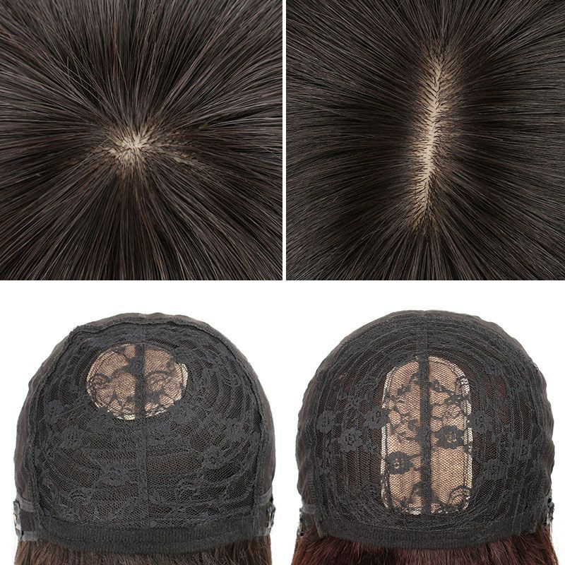 假发全真发 气质波波头女短发锁骨中长发逼真 真人发头套现货批发