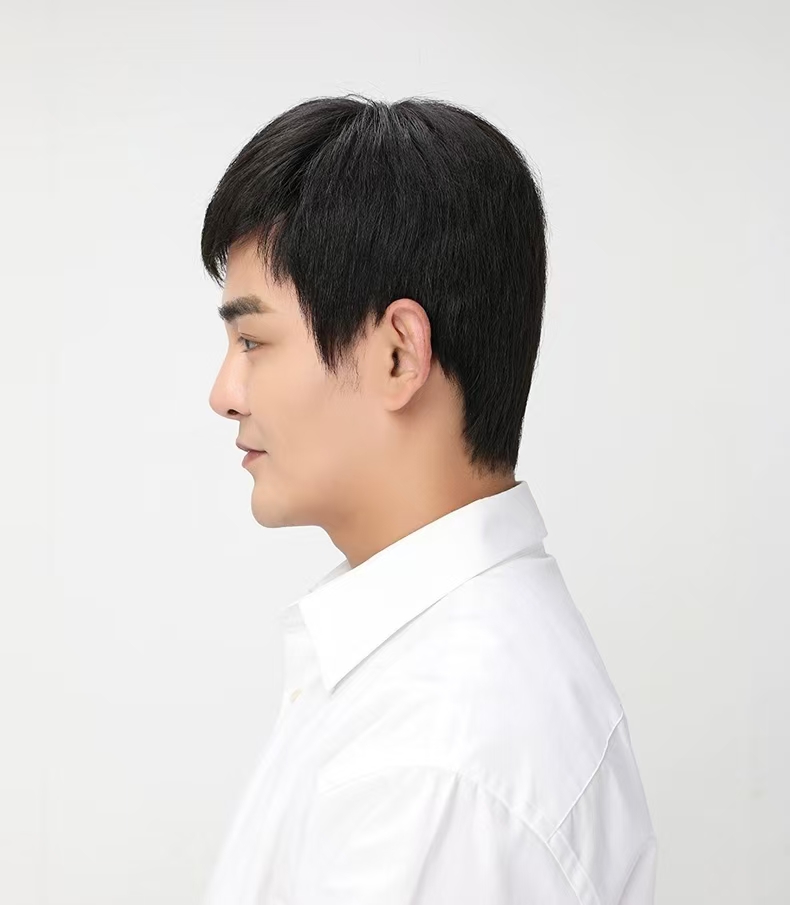 【送给爸爸的礼物】 假发男中老年假发全头套式短发男士帅气真人发自然透气假发套