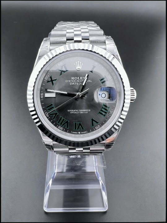 CLEANクリーン工場 ROLEXロレックスデイトジ ャスト126334 41mmスレートローマ ウィンブル ドンダイヤル ジュビリープレスレット 1:1精度