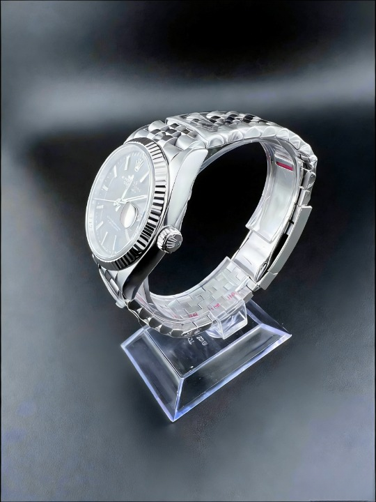 CLEANクリーン工場 ROLEXロレックスデイトジ ャスト126234 36mm ブラック文字盤 プラチナフ ルーテッドベゼル ジュビリープレスレット 1:1精 度