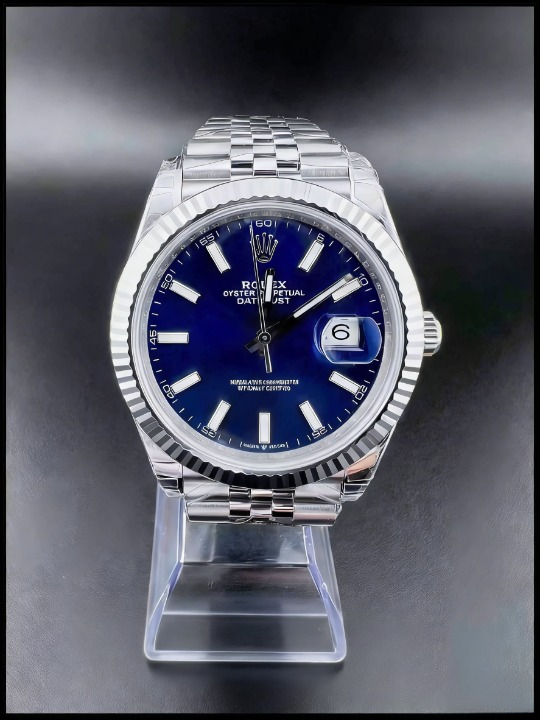 CLEANクリーン工場 ROLEXロレックスデイトジ ャスト126334  41mmブルー文字盤 フルーテッドベ ゼル  ジュビリープレスレット 1:1精度