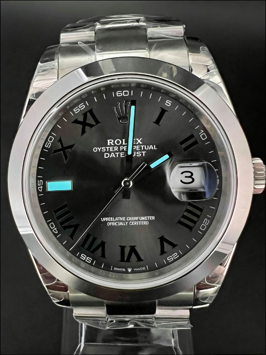 CLEANクリーン工場 ROLEXロレックスデイトジ ャスト126300 41mmスレートローマ ウィンブル ドンダイヤル ドーム型ベゼル オイスタープレス レット 1:1精度