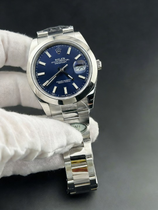 CLEANクリーン工場 ROLEXロレックスデイトジ ャスト126300 41mm  ブルー文字盤 ドーム型ベ ゼル オイスタープレスレット 1:1精度