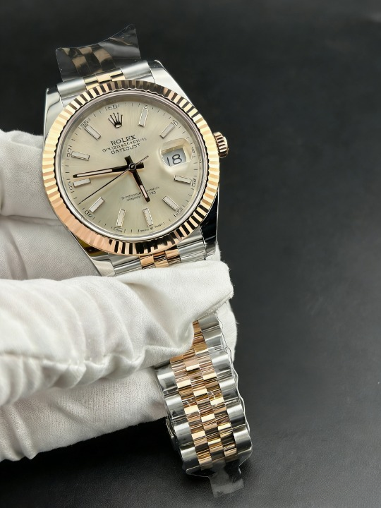 CLEANクリーン工場 ROLEXロレックスデイトジ ャスト  コンビローズゴールド126331 ローズゴー ルド文字盤 41mm フルーテッドベゼル ジュビ リープレスレット 1:1精度