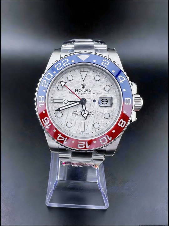 CLEANクリーン工場ROLEXロレックスGMTマスタ ー 1140mm126719BLROメテオライト 隕石文字盤 赤青ペプシベゼル 1:1精度