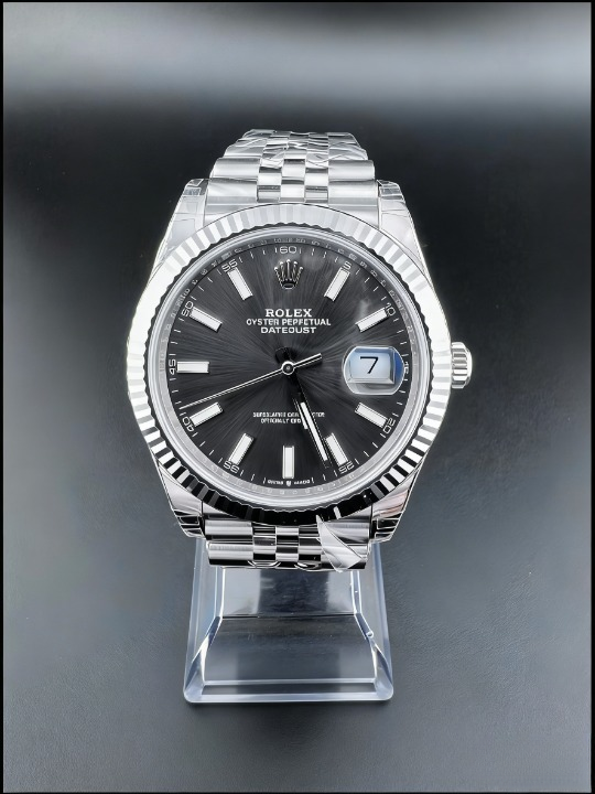 ROLEXロレックスデイトジ CLEANクリーン工場  41mmグレー文字盤 ブルーテッドベ ャスト126334 ゼル ジュビリープレスレット 1:1精度