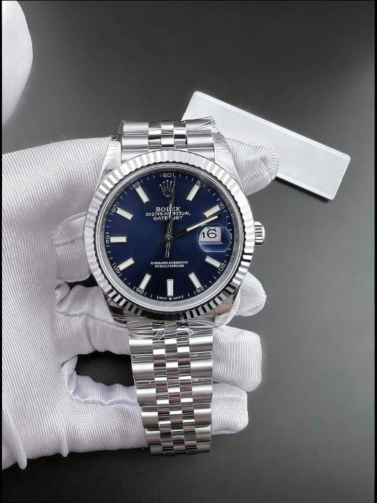 CLEANクリーン工場 ROLEXロレックスデイトジ ャスト126334  41mmブルー文字盤 フルーテッドベ ゼル  ジュビリープレスレット 1:1精度