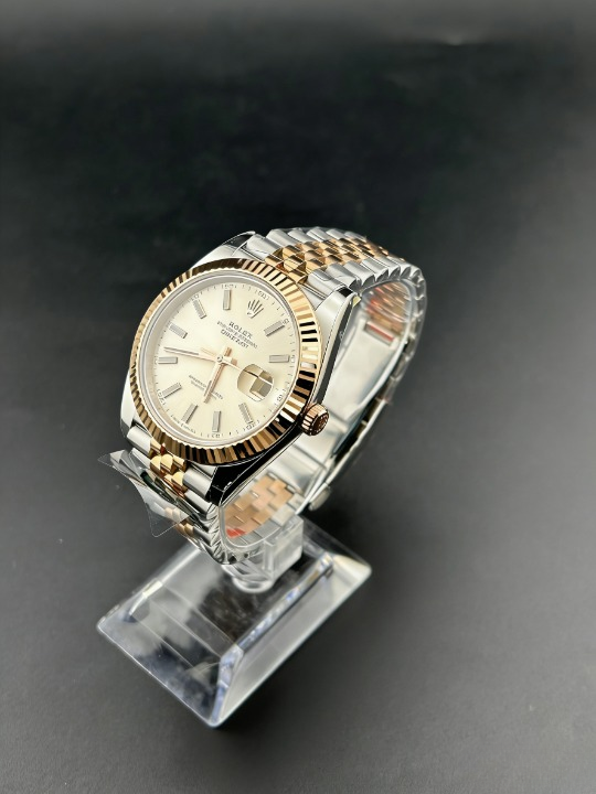 CLEANクリーン工場 ROLEXロレックスデイトジ ャスト  コンビローズゴールド126331 ローズゴー ルド文字盤 41mm フルーテッドベゼル ジュビ リープレスレット 1:1精度