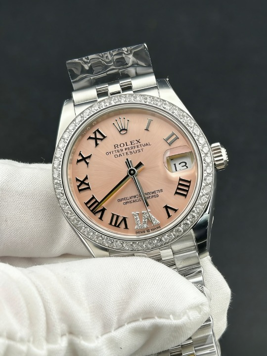 CLEANクリーン工場 ROLEXロレックスレディデ イトジャスト 278384RBR 31mmローマン目盛 り ピンク文字盤 フルーテッドベゼル ジュビリー プレスレット 1:1精度