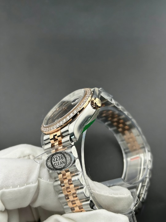 CLEANクリーン工場 ROLEXロレックスレディデ イトジャスト  コンビローズゴールド278271 31m mローマン目盛り チョコレートプラウン文字盤 ダイヤモンドベゼル ジュビリープレスレット 1:1 精度