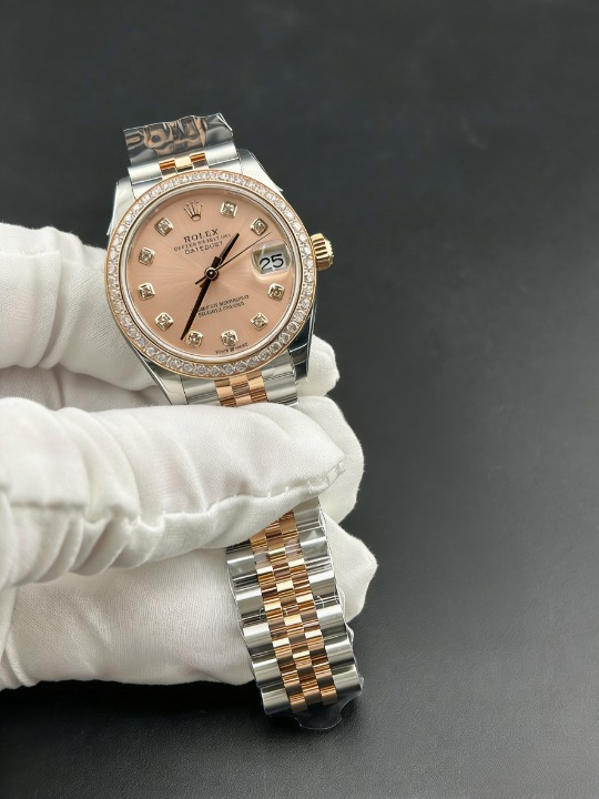 CLEANクリーン工場 ROLEXロレックスレディデ イトジャスト コンビローズゴールド278381RBR 31mmダイヤモンド目盛り ローズゴールド文字盤 ダイヤモンドベゼル ジュビリープレスレット  1:1 精度