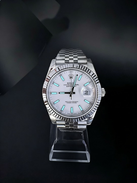 CLEANクリーン工場  ROLEXロレックスデイトジ ャスト126334 41mmホワイト文字盤 ブルーテッド ベゼル ジュビリープレスレット 1:1精度