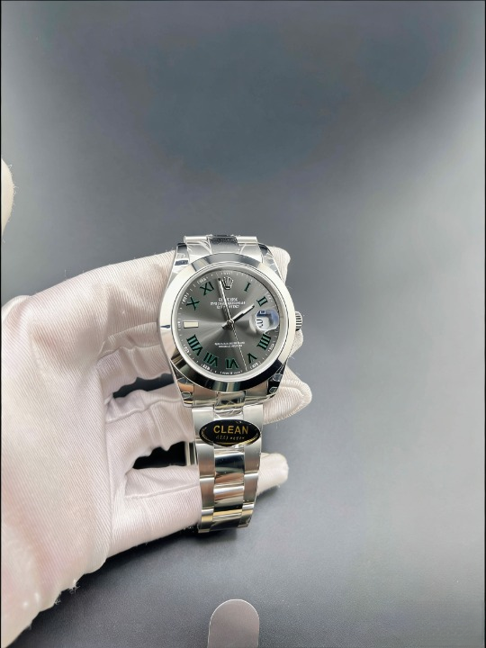 CLEANクリーン工場 ROLEXロレックスデイトジ ャスト126300 41mmスレートローマ ウィンブル ドンダイヤル ドーム型ベゼル オイスタープレス レット 1:1精度
