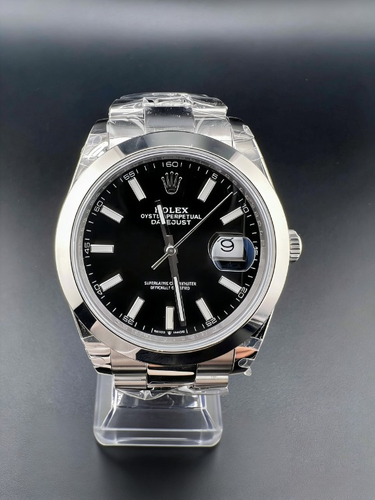 CLEANクリーン工場 ROLEXロレックスデイトジ  ブラック文字盤 ドーム型 ャスト126300 41mm ベゼル オイスタープレスレット 1:1精度