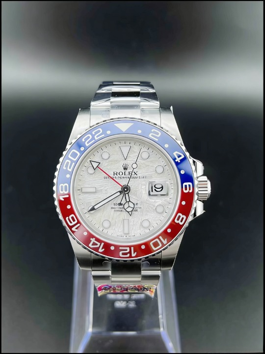 CLEANクリーン工場ROLEXロレックスGMTマスタ ー 1140mm126719BLROメテオライト 隕石文字盤 赤青ペプシベゼル 1:1精度