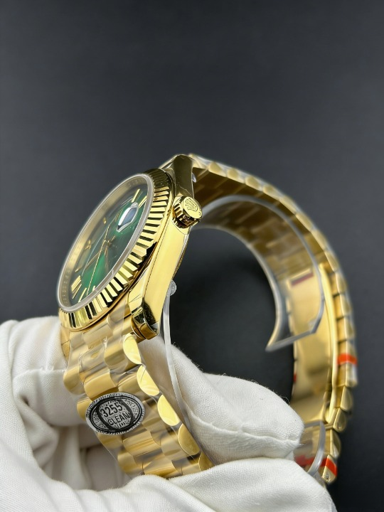 CLEANクリーン工場 ROLEXロレックスデイデイ ト イエローゴールド228238 40mm  グリーンオ ンブレ文字盤 フルーテッドベゼル プレジデントプ レスレット  1:1精度
