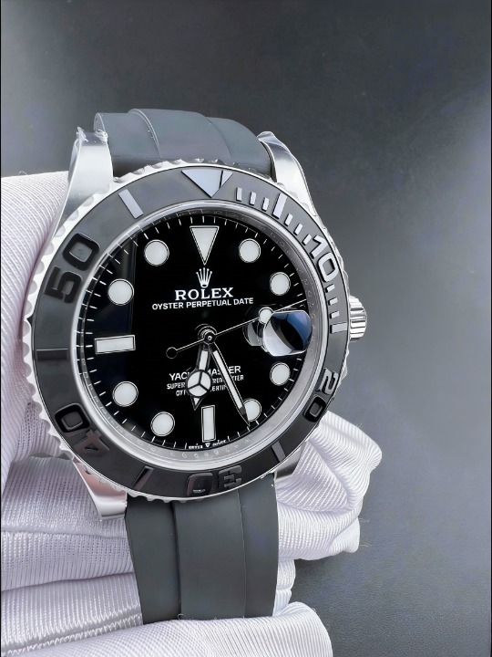 CLEANクリーン工場ROLEXロレックス ョットマス ター42 226659 プラチナ プラック文字盤 ゴム プレスレット 1:1精度